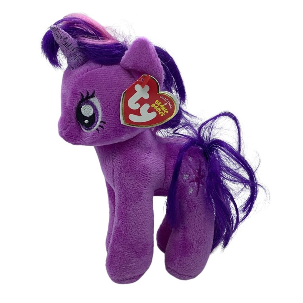 Ty My Little Pony Twilight Sparkle Plush Beanie Baby 2013 Purple Stuffed Animal